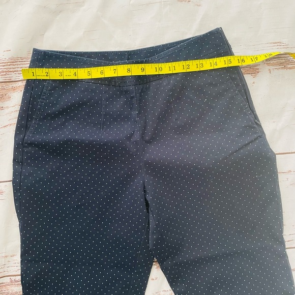 L.L. Bean 6 Classic Fit Navy Blue Polka Dot Stretch Dress Pants - Picture 9 of 10